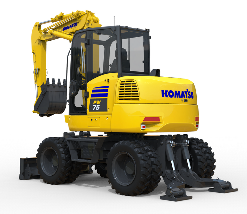 Komatsu présente sa toute nouvelle midi-pelle sur pneus de 7,5 tonnes au salon bauma 2025