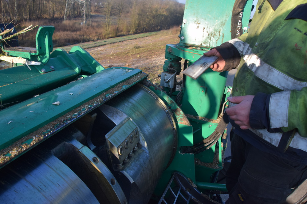 Vue d'un tambour H1 dense avec des lames non réutilisables qui, selon les utilisateurs, ont néanmoins une longue durée de vie. 