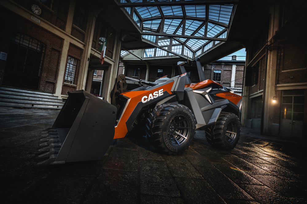 Case Construction présente un nouveau concept de machine : une chargeuse compacte électrique sur pneus sans cabine.