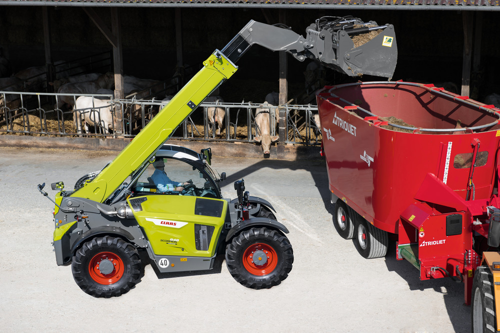 Le nouveau Claas Scorpion 848 offre une capacité de charge de 4,8 tonnes et peut atteindre une hauteur maximale de 8 mètres.