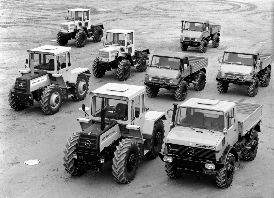 Pour preuve de la longévité des Mercedes-Benz agricoles, il est intéressant de constater que les Unimog et MB Trac immatriculés en Belgique à la DIV ont un âge moyen de 32 ans.