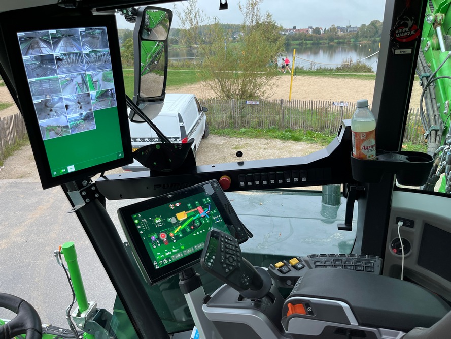 2.	La Puma est dotée d’une nouvelle cabine. On retrouve un nouveau joystick, un nouveau terminal ainsi qu’un écran de 18.5” permettant de visualiser jusqu’à 18 caméras. 