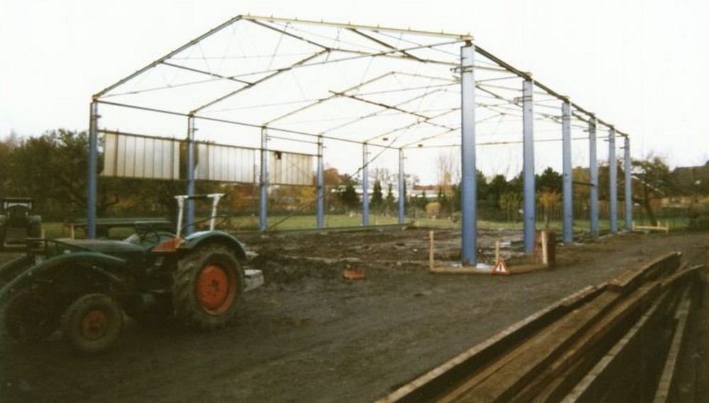 Premier hall de production à Lette (1986)