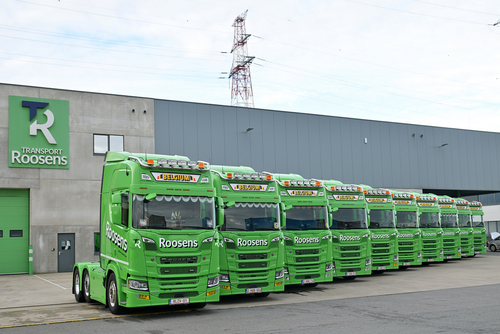 L’entreprise familiale Transport Roosens, implantée dans le port d’Anvers, a récemment réceptionné le dernier véhicule d’une commande de dix nouveaux Scania.