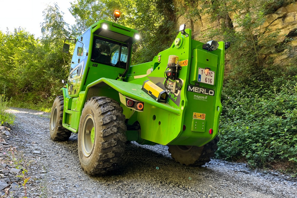Le Merlo P120.10HM CVT est le seul télescopique à savoir gravir l'impressionnante pente de la mine qui peut atteindre les 17°.