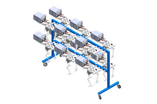 2. Lors du changement de configuration, les modules InRow sont rangés dans un rack approprié